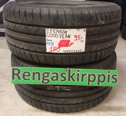 255/40R18 GoodYear kesä 7mm / 4V3A