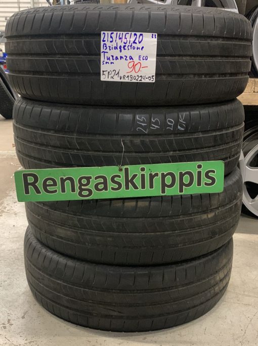 215/45R20 Bridgestone Turanza Eco kesä 5mm / 5P21