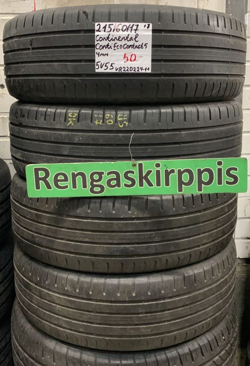 215/60R17 Continental ContiEcoContact 5 kesä 4mm / 5V55