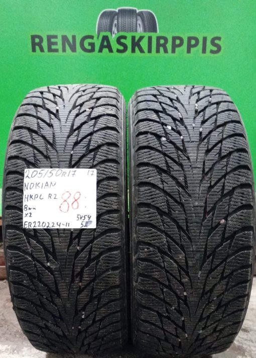 205/50R17 Nokian HKPL R2 kitka 8mm / 5V54