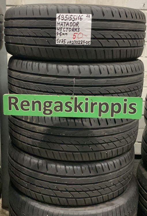 195/55R16 Matador Hectora 3 kesä 5-6mm / 5V75