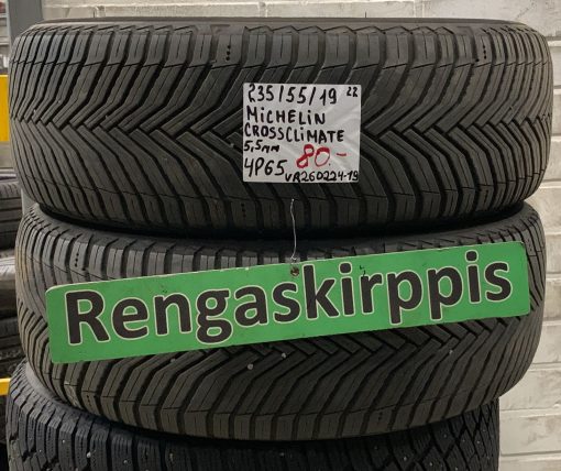235/55R19 Michelin Cross Climate kesä 5,5mm / 4P65
