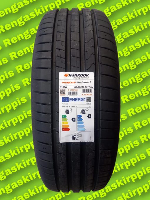 235/55R18 Hankook Ventus Prime4 K135A 104V XL B,A 69dB/ kesä