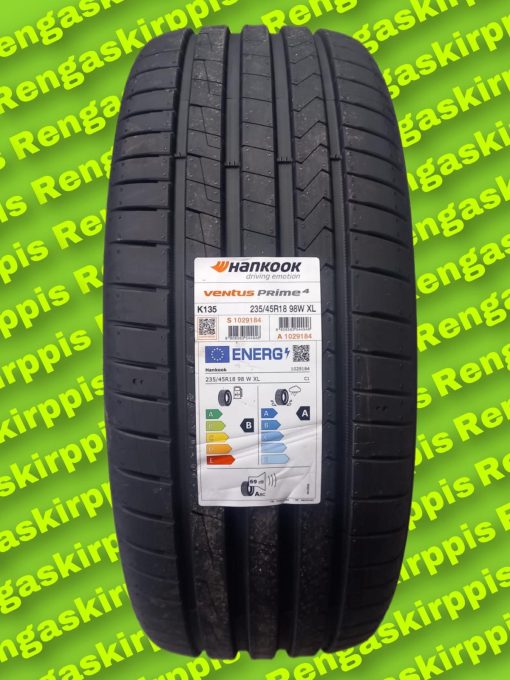 235/45R18 Hankook Ventus Prime4 K135 98W XL B,A 69dB/ kesä