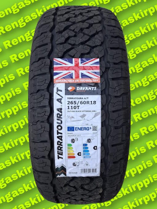 265/60R18 Davanti Terratoura A/T 110T D, B 73dB/ kesä