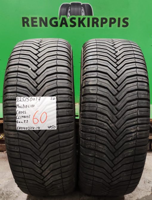 225/50R17 Michelin Cross Climate kesä 6mm / 4P50