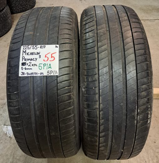225/55R17 Michelin Primacy 3 kesä 5-6mm / 5P1A