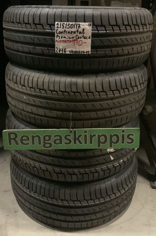 215/50R17 Continental PremiumContact 6 kesä ajamattomat / 2V16