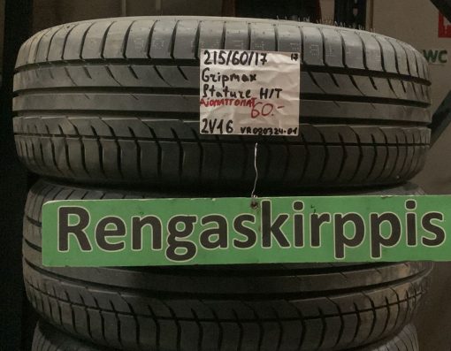 215/60R17 Gripmax Stature HIT kesä ajamattomat / 2V16