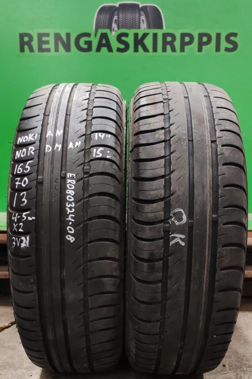 165/70R13 Nokian Nordman kesä 4-5mm / 3V21