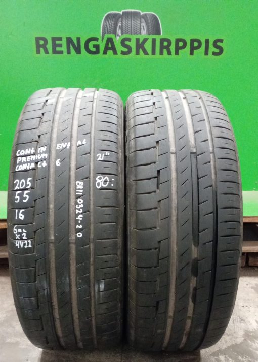 205/55R16 Continental PremiumContact 6 kesä 6mm / 4V11