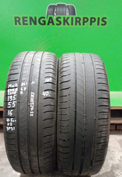 195/55R16 Michelin Energy Saver kesä 4-5mm / 3P31