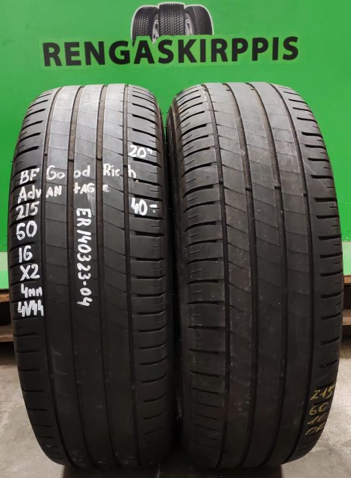 215/60R16 BFGoodrich Advantage kesä 4mm / 4V44