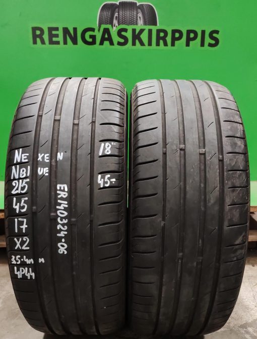 215/45R17 Nexen NBlue kesä 3,5-4mm / 4P44
