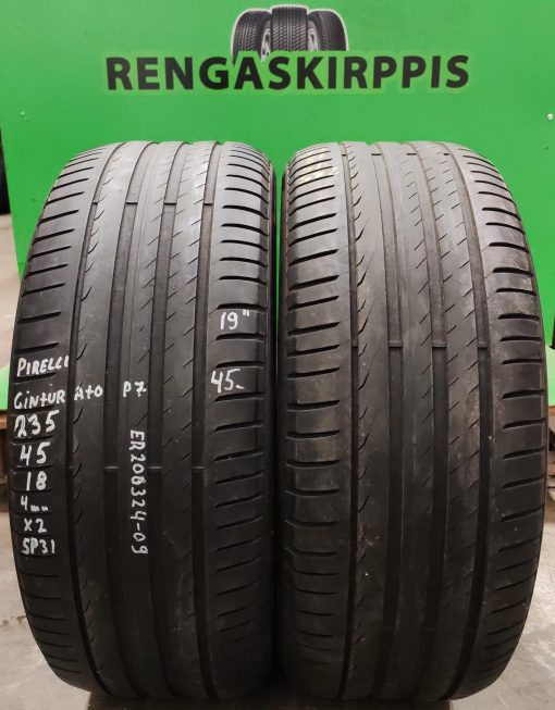 235/45R18 Pirelli Cinturato P7 kesä 4mm / 5P31