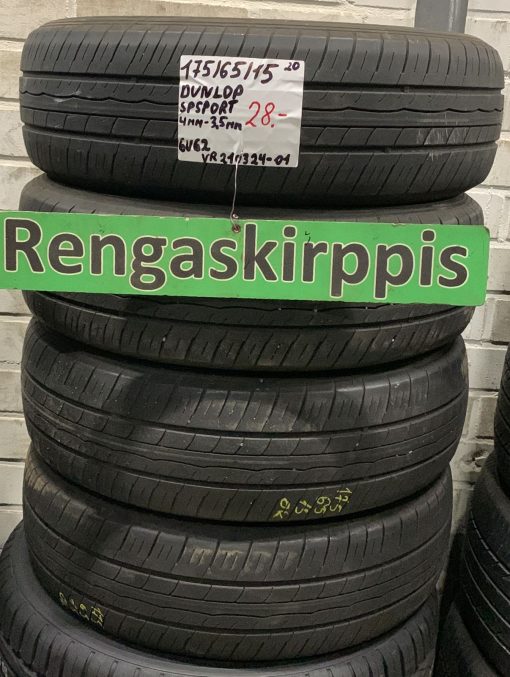 175/65R15 Dunlop SP Sport kesä 3,5-4mm / 6V62