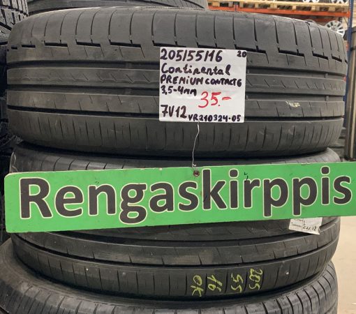 205/55R16 Continental PremiumContact 6 kesä 3,5-4mm / 7V12
