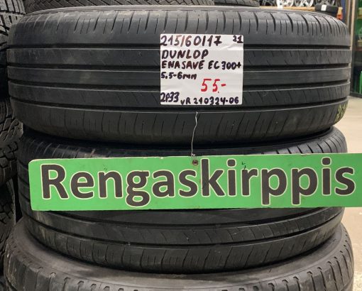 215/60R17 Dunlop Enasave EC300+ kesä 5,5-6mm / 2P33