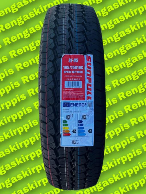 195/75R16C Sunfull SF-05 107/105R D, D 72dB/ kesä