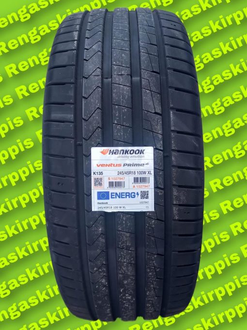 245/45R18 Hankook Ventus Prime4 K135 100W XL C, A 69dB/ kesä