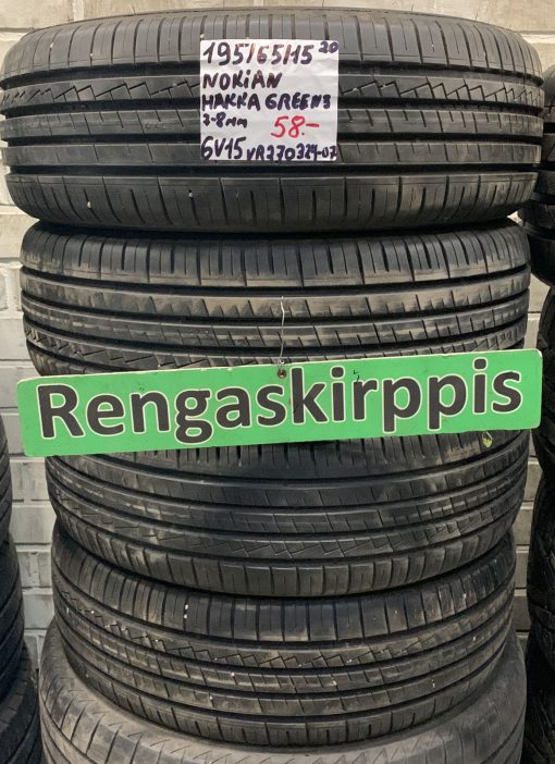 195/65R15 Nokian Hakka Green 3 kesä 7-8mm / 6V15