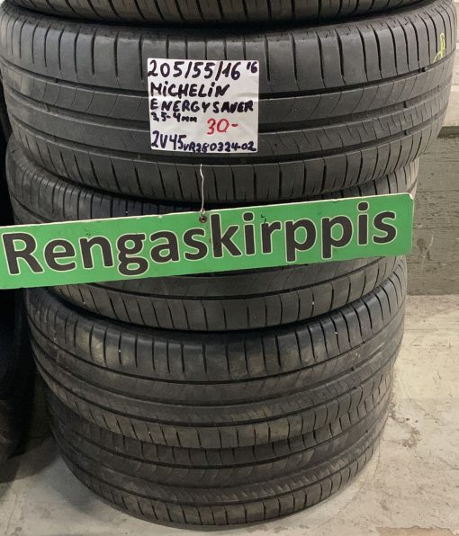205/55R16 Michelin Energy Saver kesä 3,5-4mm / 2V45