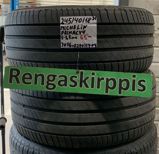 245/40R18 Michelin Primacy 4 kesä 5-5,5mm / 2V36