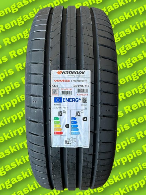 225/45R17 Hankook Ventus Prime4 K135 91Y C, A 69dB/ kesä