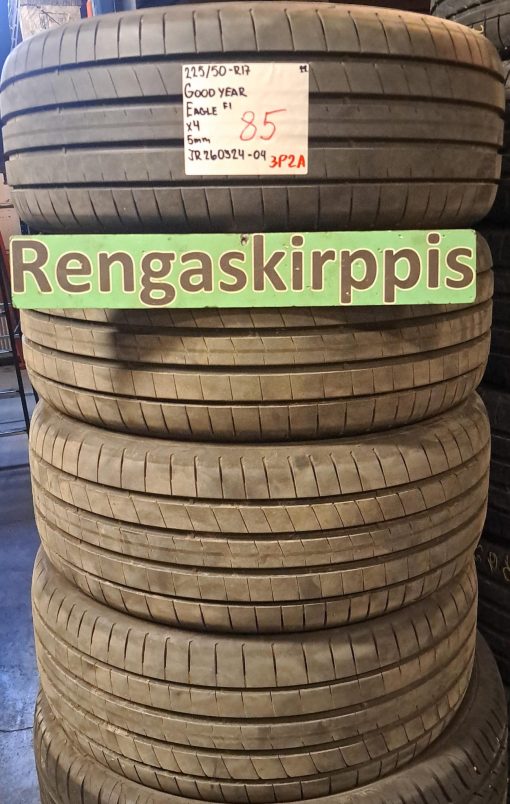 225/50R17 GoodYear Eagle F1 kesä 5mm / 3P2A