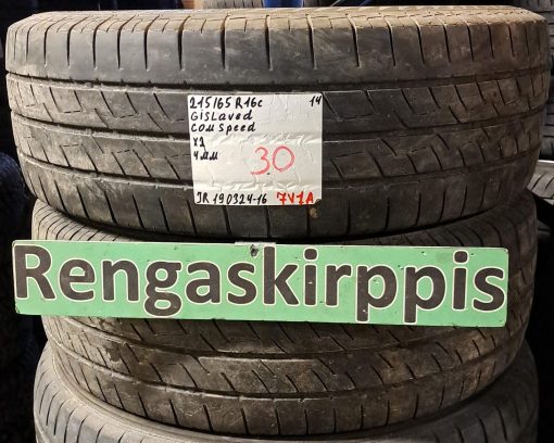 215/65R16C Gislaved Com Speed kesä 4mm / 7V1A