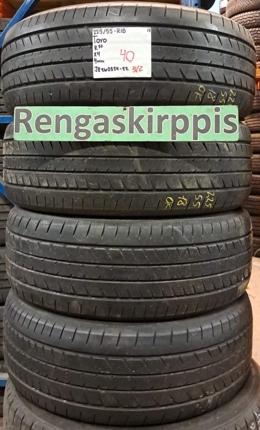 225/55R18 Toyo R37 kesä 4mm / 3V2