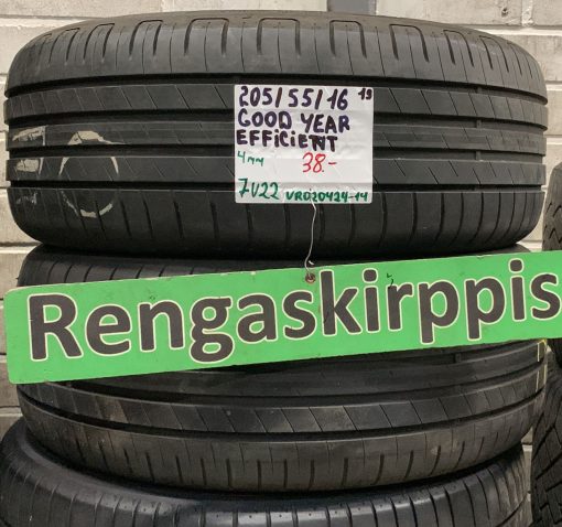 205/55R16 GoodYear EfficientGrip kesä 4mm / 7V22