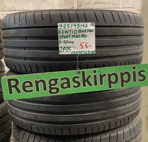 225/45R17 Kontio Bearpaw Sport Macro kesä 5-5,5mm / 2P35