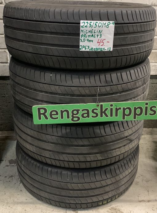 225/50R18 Michelin Primacy 3 kesä 3,5-4mm / 2P67