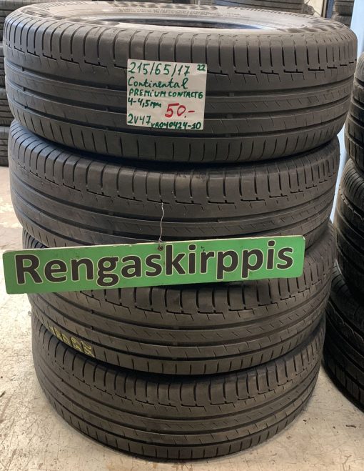 215/65R17 Continental PremiumContact 6 kesä 4-4,5mm / 2V47
