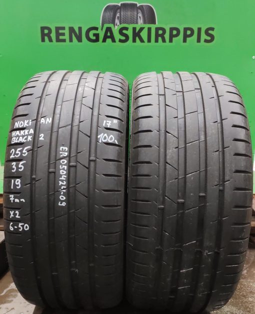 255/35R19 Nokian Hakka Black 2 kesä 7mm / 6-50