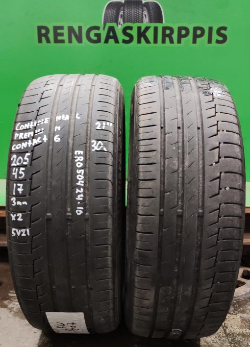 205/45R17 Continental PremiumContact 6 kesä 3mm / 5V21