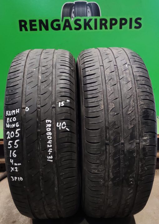 205/55R16 Kumho Eco Wing kesä 4mm / 3P10