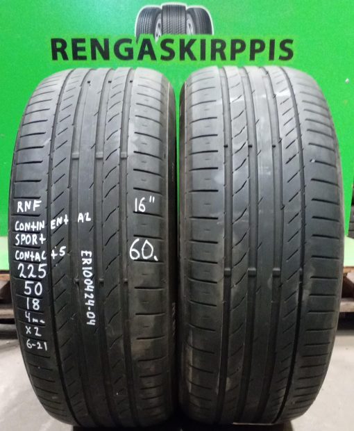 225/50R18 Continental SportContact 5 RNF kesä 4mm / 5P22