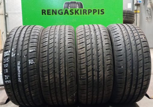 215/40R17 Radar Dimax R8+ kesä 7mm / 4P30