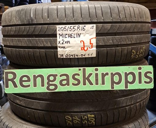 205/55R16 Michelin kesä 4mm / 1-1