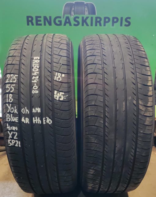 225/55R18 Yokohama BluEarth E70 kesä 4mm / 5P21