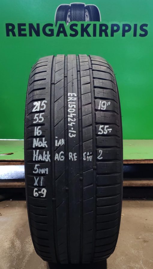 215/55R16 Nokian Hakka Green 2 kesä 5mm / 6-9