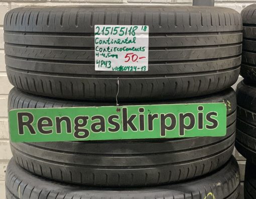 215/55R18 Continental ContiEcoContact 5 kesä 4-4,5mm / 4P43