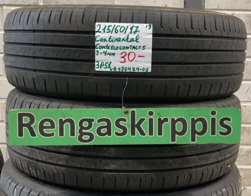 215/60R17 Continental ContiEcoContact 5 kesä 3-4mm / 3P51