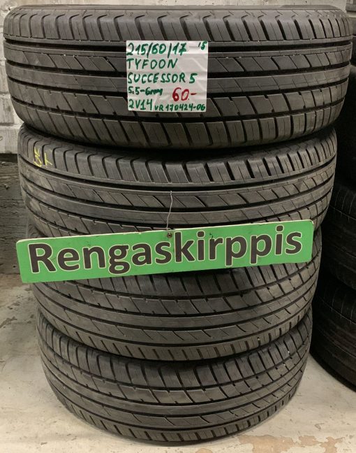 215/60R17 Tyfoon Successor 5 kesä 5,5-6mm / 2V14