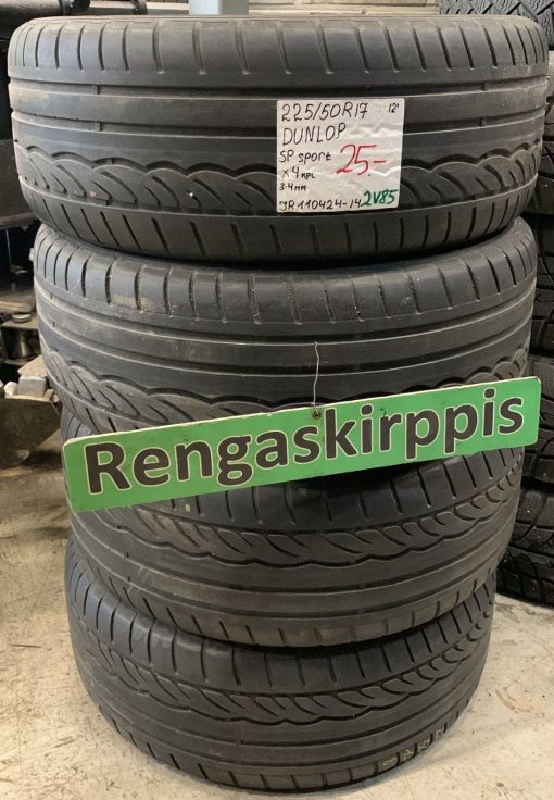 225/50R17 Dunlop SP Sport kesä 3-4mm / 2V85