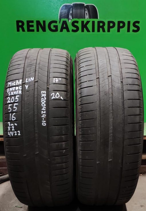 205/55R16 Michelin Energy Saver kesä 3mm / 4V22