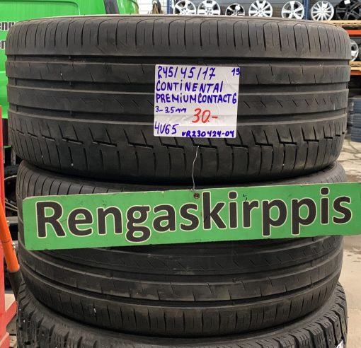 245/45R17 Continental PremiumContact 6 kesä 3-3,5mm / 4V65