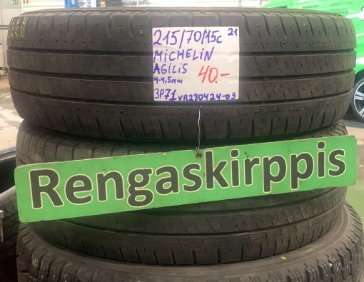 215/70R15C Michelin Agilis kesä 4-4,5mm / 3P71